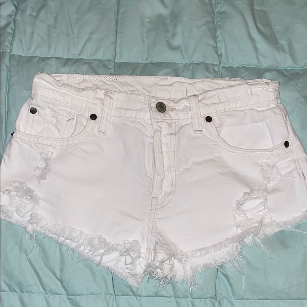 Ralph Lauren white denim shorts